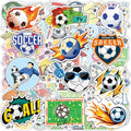 Soccer Party Favors - 100 PCS Soccer Stickers for Kids | Water Bottle,Laptop Sports Football Stickers for Toddlers - Activities Birthday Toys Games Crafts Gifts for Goodie Bags Gift Bags