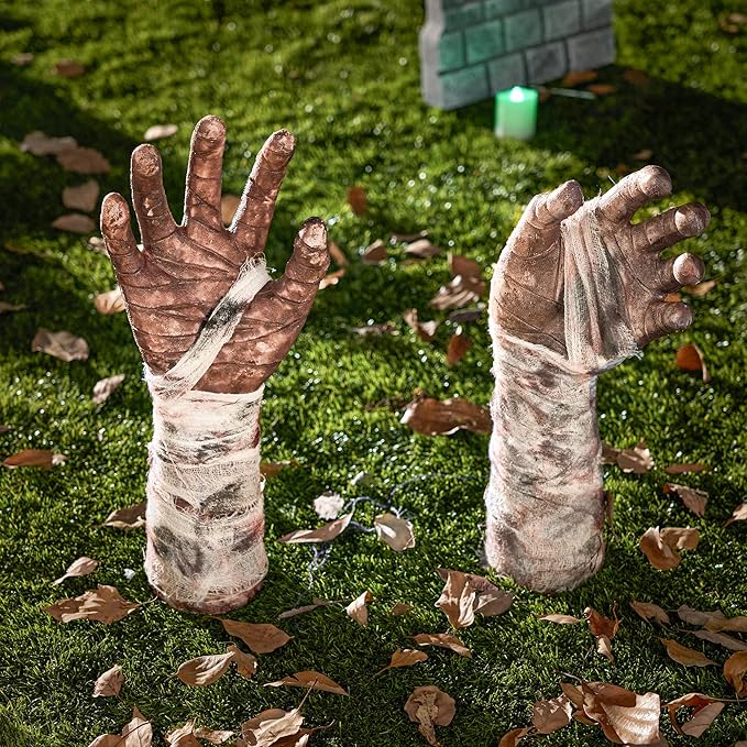 JOYIN Halloween Outdoor Decorations Zombie Arm Yard Stakes Ground-Breaker, Stakes for Halloween Outdoor Graveyard Yard Lawn Decorations