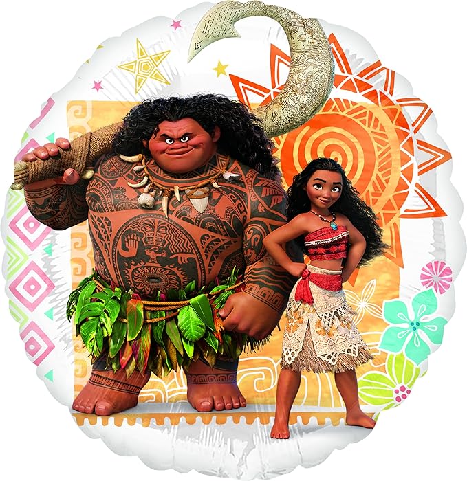 Moana's Birthday Party Supplies Airloonz and Foil Balloon Bouquet Decorations
