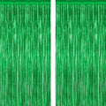 2 Pack Tinsel Backdrop, 3.28 FTx7.05 FT Green St Patricks Day Party Decorations, Metallic Backdrop Curtains Tinsel Curtains Streamer Backdrop, Party Supplies Wall Decor for St. Patricks Party Birthday