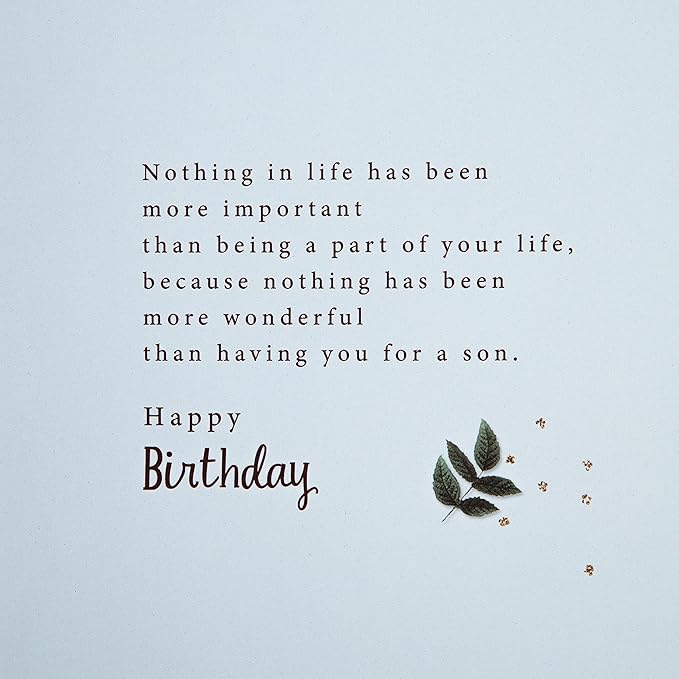 Hallmark Large Birthday Card for Son - Traditional Verse Design, Multicoloured