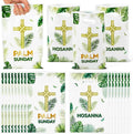 Palm Sunday Party Favor Bag - 50Pcs Religious Easter Treat Goodie Candy Gift Bags Holy Week Christian Cross Baptism Party Decoration for First Communion Sunday School Easter VBS Church Activities