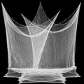 80 x 400 Halloween Decorations Creepy Cloth Indoor Outdoor, Scary Gauze Halloween Party Decorations, Spooky Home Decor Supplies for Table Tree Garden Doorway Haunted House Yard Skeleton (1PCS White)