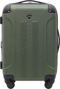 Travelers Club Chicago Hardside Expandable Spinner Luggage, Thyme Green, 22" Carry-On