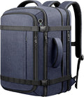Flight Approved Travel Backpack with LifetimeWarranty,Expandable Carry on Backpack 40-50L with USB Cable Port,Fits 17.3"Laptop,Flight TSA friendly,Anti Theft Laptop Backpack Travel,Commuting,Blue