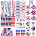 MGparty 4th of July Accessories, 138Pcs Patriotic Party Favors Supplies Set Fourth of July Decorations Independence Day Celebrations Memorial Day Decor Classroom Prizes for kids