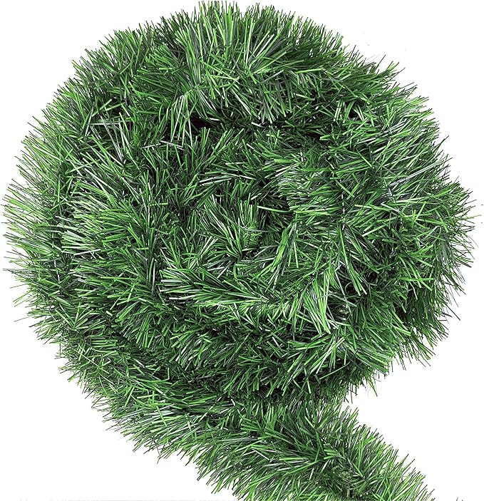 50 Ft Christmas Garland Decoration: Artificial Garland Non-Lit Soft Greenery Holiday Decor Outdoor or Indoor - Used Christmas Wedding Party