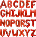2 Set 52Pcs Red Alphabet A-Z Letter Balloons 16in Balloon Foil Letter Decorations Party Decor Red Letter Balloons Alphabet A-Z Party Supplies