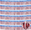 6Pack 60ft 4th of July Decorations Banner USA Stars Foil Fringe Garland Tinsel Streamers Red White and Blue Flag for Independent Memorial Veterans Day Patriotic Party USA 250 Anniversary Decorations