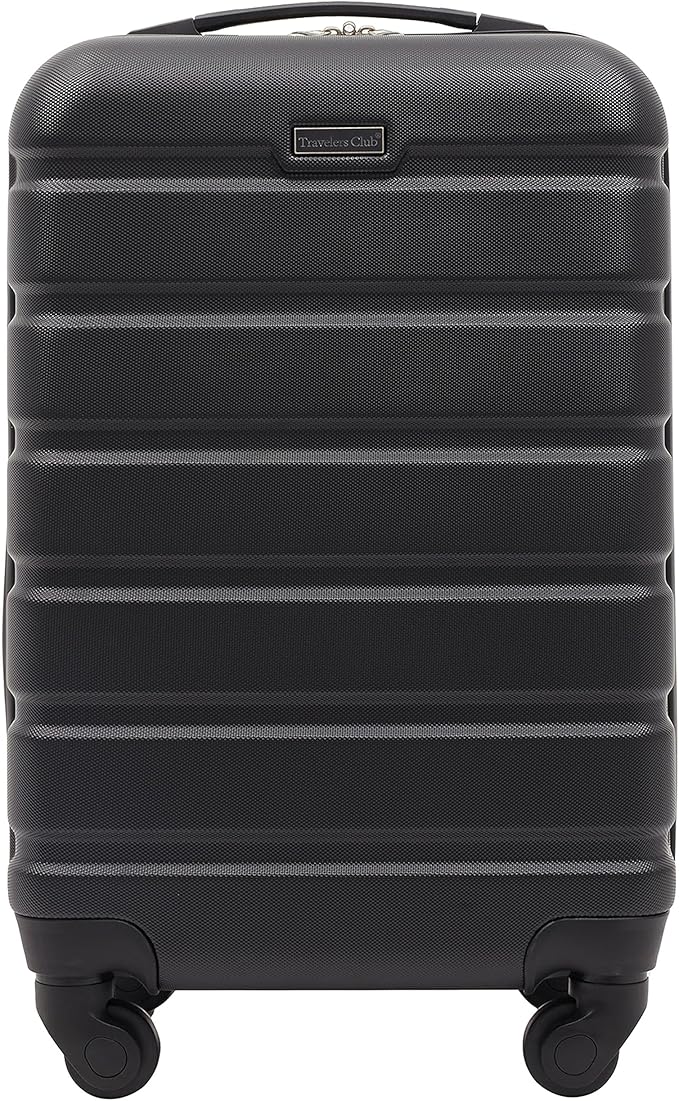 Travelers Club Harper Luggage, Black, 22-Inch Carry-On