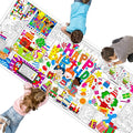 Birthday Coloring Poster, Large Coloring Activity Paper 75” x 31” Jumbo Size Paper DIY Painting Drawing Banner/Tablecloth for School, Birthday Parties, Versatile Wall Decor