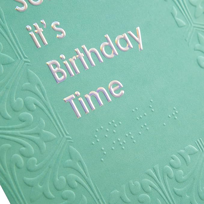 Hallmark Braille Birthday Card for Son - Contemporary Patterned Design