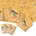 K1tpde Retro Spy Party Tablecloths - 3PCS Brown Vintage Secret Agent Theme Table Covers for Kids Birthday Party Escape Room Plastic Tablecloth Mystery Decor for Boy Spy Detective Supplies