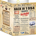 32nd Birthday Card for Women Men - Back In 1994 Newspaper - 32 nd Happy BIRTHDAY card - 32 birthday gift for Her Him - JUMBO size - 32nd birthday decorations Dad Mom - Best gifts for 32 year old
