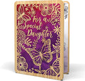 Daughter Birthday Card - | Made From Real Bamboo | 5" X 7" - 1 Pack (With Envelope) | Laser Cut, Butterfly Themed Card