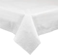 PLASTICPRO Disposable 3 Ply Paper & Plastic Tablecloth Absorbent, Waterproof, White Table Cover for Rectangle Tables fits 6-8 Foot Tables Size: 54'' X 108'' Case of 36