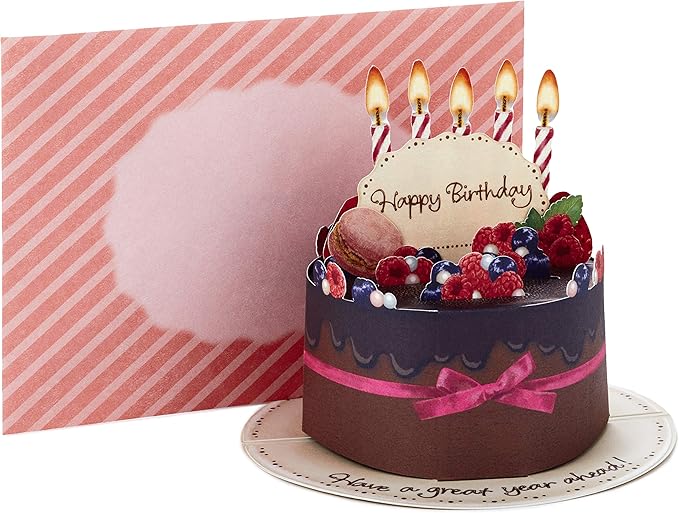 Hallmark Pop Up Birthday Card (Chocolate Cake)