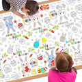 Childom 1 Pack Easter Tablecloth Coloring Tablecloth,Easter Decorations Crafts for Kids,54 x 108 Inch Disposable Paper Table Cover,Giant Coloring Poster for Gifts Games Activities Holiday Party Favors