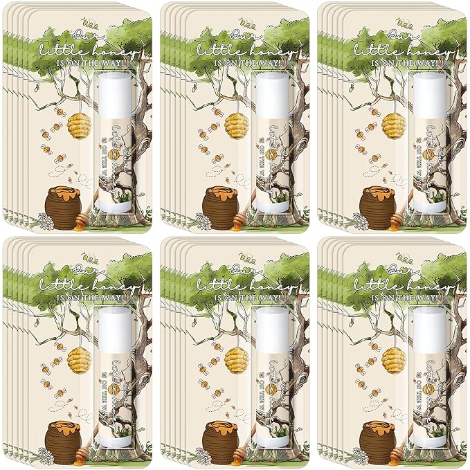 30 Pack One Little Honey Baby Shower Games Prizes Party Gifts Bulk Lip Balms Favors for Winners Adults Guests Gender Reveal Party Favors Decorations Baby Shower Souvenirs Gift Bags Stuffers