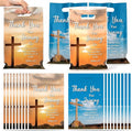 50Pcs Welcome to Our Church Party Favor Bags Religious Church Goodie Candy Treat Gift Bag, Christian Cross Party Decoration for VBS Sunday School Bible Verse Jesus Birthday Party Supplies