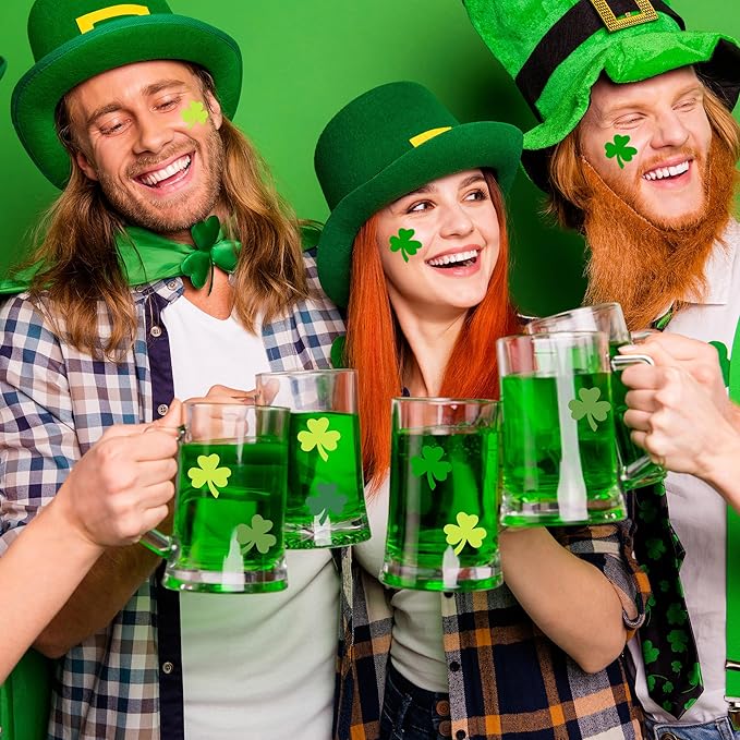 2160 PCS St Patricks Day Stickers Shamrock Stickers Small St. Patrick's Day Sticker for Kids Saint Patricks Day's Green Lucky Clover Self-Adhesive Labels Decor For Irish Party Envelope Cards Gift Bags