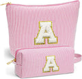 Birthday Gifts for Girls Kids - Travel Makeup Bag Sets for Girls Kids, Teen Girl Gifts Trendy Stuff, 6 7 8 9 10 11 12 Year Girl Birthday Gift, Makeup Bag - Letter A