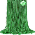 SHAOQINLIN 50 PCS St. Patricks Day Beads Necklace, 33" Green Mardi Gras Beads Christmas Necklaces Irish Saint Patricks Necklaces for St. Patrick's Day Mardi Gras Parade Throws Birthday Party Favors