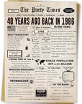Ziwenhu Big 40th Birthday Card Gift for Men Women or Him Her, Happy 40 Year Old Birthday Greeting Card for Mom Dad, Vintage 40th Birthday Decorations for Husband Wife
