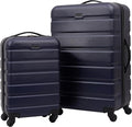 Travelers Club Harper Luggage, Blue, 2 Piece Set