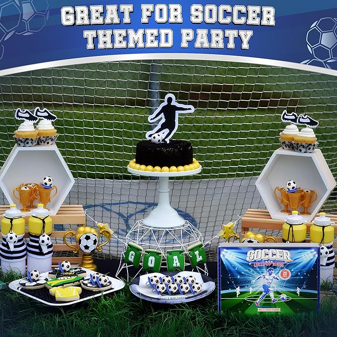 3D Soccer Lollipop Rings 20pk- Soccer Candy 3D Ball Shaped For Soccer Party Decorations - Soccer Party Favors - Soccer Ball Candy & Soccer Snacks For Soccer Goodie Bags Stuffers - Soccer Suckers