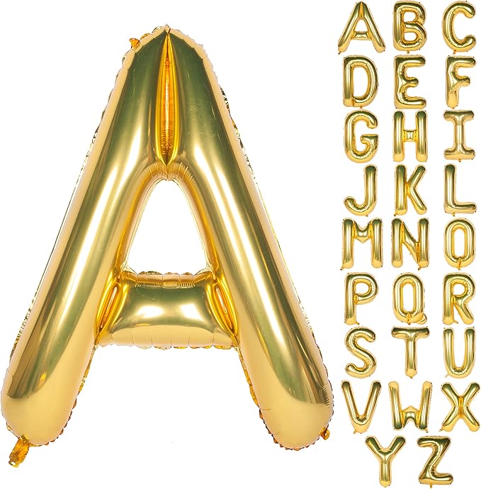 Letter Balloons 40 Inch Giant Jumbo Helium Foil Mylar for Party Decorations Gold A