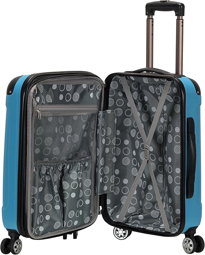 Rockland London Hardside Spinner Wheel Luggage, Carry-On 20", Turquoise
