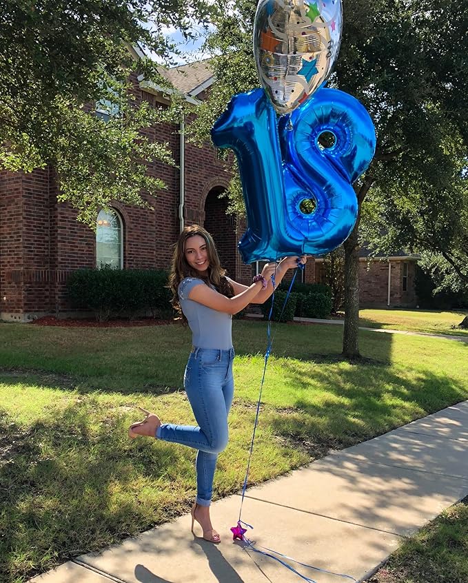 Navy Blue Number 80 Balloon 40 inch, 80 Number Balloons, 80th Navy Blue Birthday Decorations, 80 Year Old Women Men Blue Party Supplies