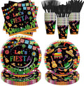 Mexican Fiesta Party Decorations Tableware - Fiesta Party Supplies, Plate, Cup, Napkin, Disposable Cutlery, Mexican Cinco De Mayo Decorations Dinnerware For Birthday Baby Shower | Serve 24