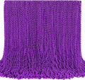 SHAOQINLIN 144 PCS Purple Mardi Gras Beads, 33'' Metallic Purple Bead Necklace Halloween Beaded Necklaces Party Beads for Carnival, Halloween, Christmas, Masquerade Party Favors