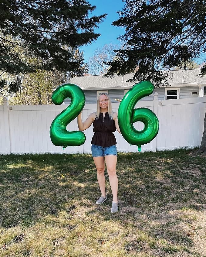 Green Number 15 Balloon 40 inch, 15 Number Balloons, 15th Green Birthday Decorations, 15 Year Old Girls Boys Party Supplies, St. Patrick's Day Games Theme Birthday Decorations