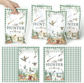 50Pcs Mallard Duck Baby Shower Party Favor Bags, A Little Hunter Is On The Way Plastic Goody Candy Treat Bags Party Decorations for Boys Girls Baby Shower Birthday Supplies