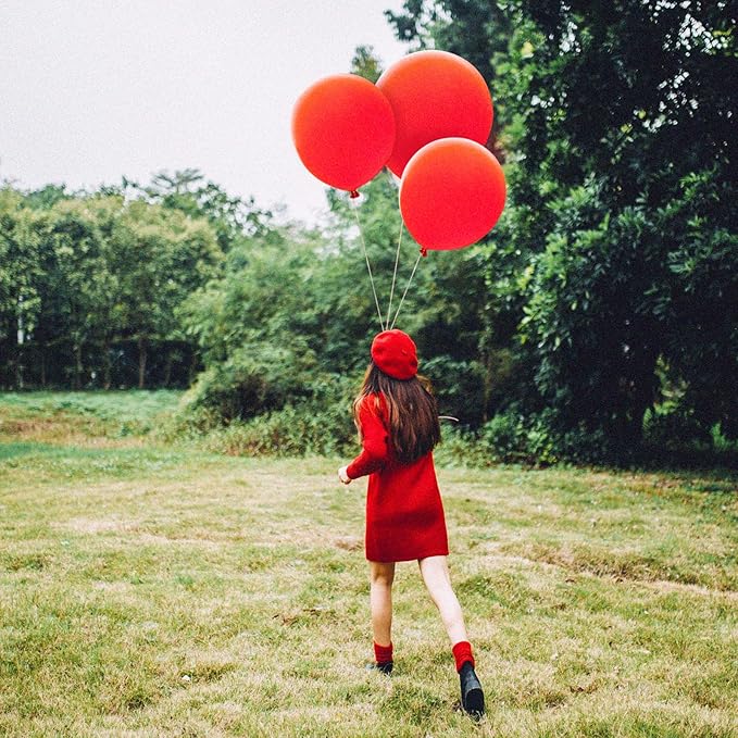 KAWKALSH Red Balloon Arch Kit 111Pcs Different Sizes 18 12 5 Inch Latex Balloons Garland for Birthday Graduation Bachelorette Cherry Casino Movie Theme Party Decorations