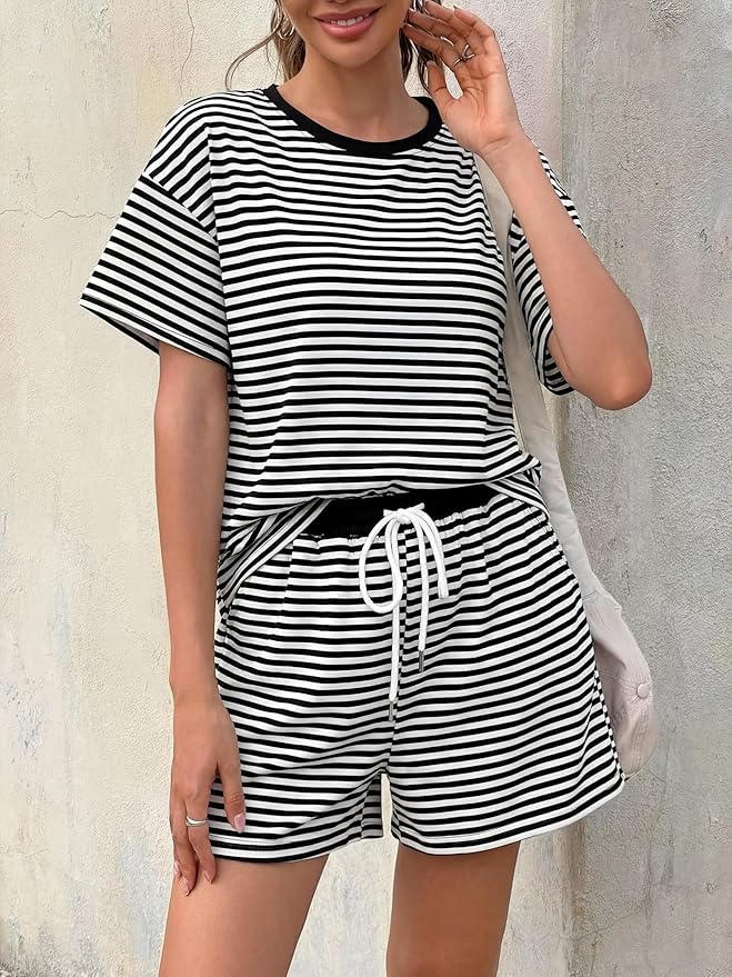 VILOVE 4th of July 2 Piece Sequin Outfits Women 250 Anniversary Usa Shirts and Short Sets Casual Patriotic Shirt Summer Set