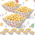 Marspark 12 Pcs Easter Popcorn Boxes Easter Paper Food Trays Watercolor Bunny Egg Flower Platter Spring Rabbit Dishes for Food Snacks Cookies Dessert Party Supplies Birthday Baby Shower Wedding
