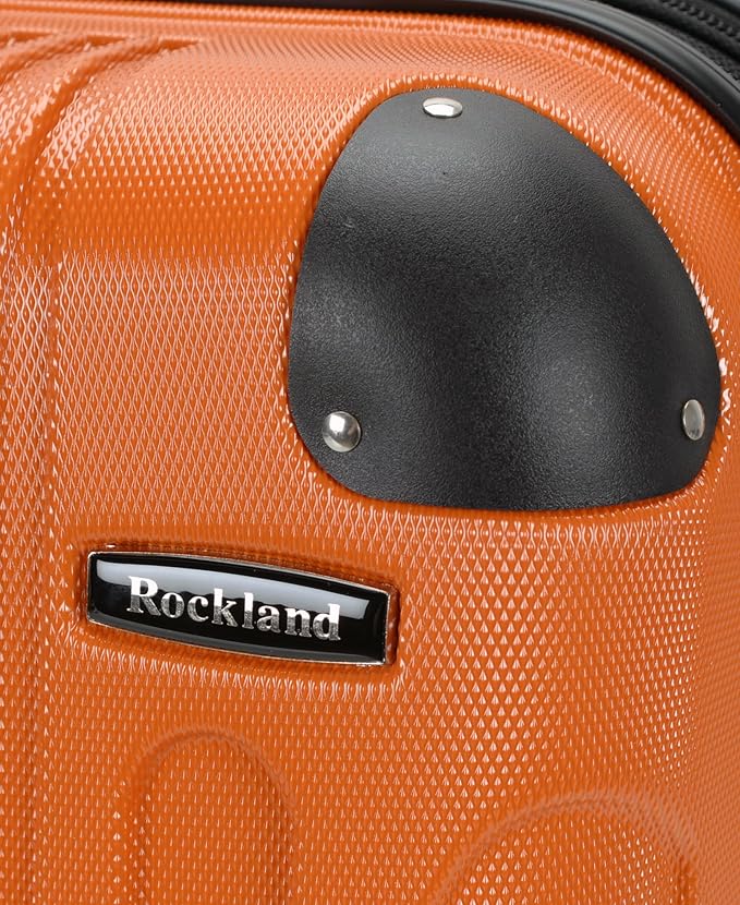 Rockland London Hardside Spinner Wheel Luggage, Carry-On 20", Orange
