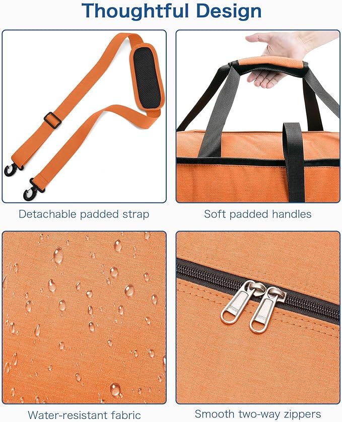 100L Travel Duffle Bag for Men, Urtala 32” Large Duffle Bag for Traveling with Shoe Compartment, Foldable Travel Duffel Bag for Men Women Waterproof & Tear Resistant (Orange, EXTRA LARGE, 100L)