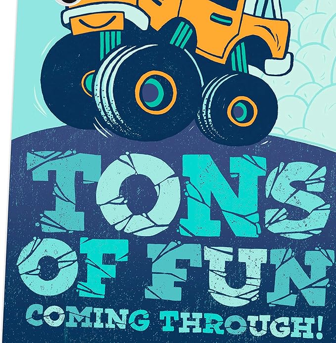 Hallmark Birthday Card for Kids (Monster Truck Sticker)