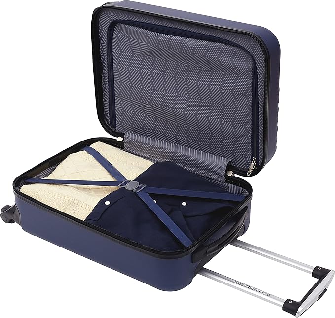 Travelers Club Cosmo Luggage, Navy Blue - 20 Inch, 20-Inch