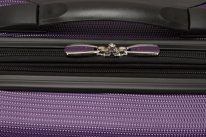 Rockland Melbourne Hardside 3 Piece Expandable Spinner Wheel Luggage Set, (20"/24"/28"), Purple