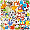 Soccer Stickers - Soccer Party Favors - World Cup Football Stickers, Vinyl Waterproof Sports Stickers Soccer Goodie Bags Stuff Scrapbook Gifts for Boys Girls
