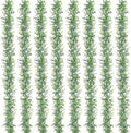 Dolicer 8 Pack Faux Eucalyptus Greenery Garland, 48FT Artificial Eucalyptus Leaves Vine, Fake Hanging Garlands Wedding Backdrop Arch Wall Table Party Decor (Grey Green)