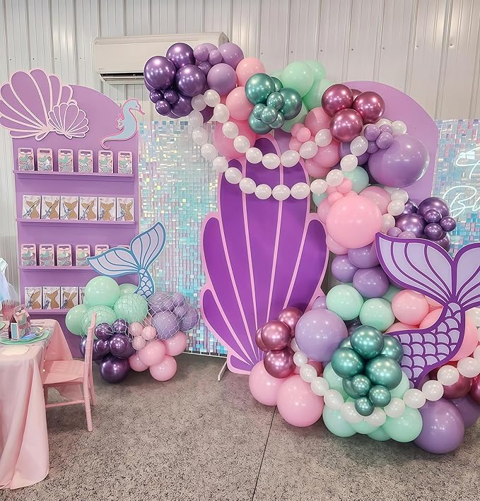 Pearl White Linking Balloons, 100PCS 6 Inch Pearl Color Quick Link Balloons for Making Balloon Wall Heart Arch, Tails Balloon for Wedding Birthday Baby Shower Engagement Graduation Party Decorations
