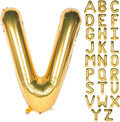 Letter Balloons 40 Inch Giant Jumbo Helium Foil Mylar for Party Decorations Gold V