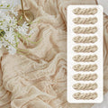 FEXIA 10 Pack Beige Gauz Table Runner 35x120 Inches Ivory Cheesecloth Rustic Boho Table Runner for Bridal Shower Wedding Party First Communion Centerpiece Engagement Rustic Boho Decoration